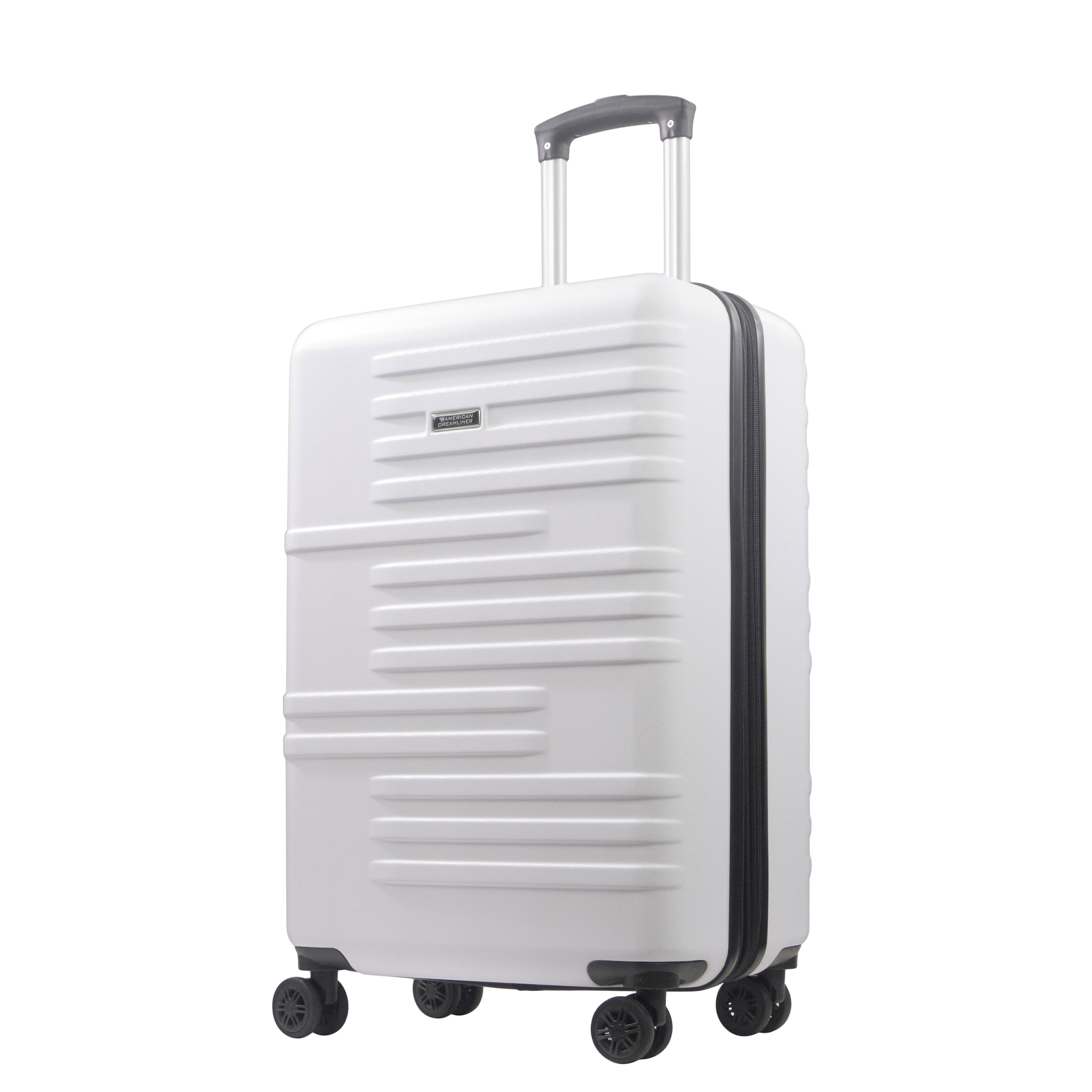 American Dreamliner 26.5 Inch Rolling Luggage, Hardshell Suitcase with Spinner Wheels, White