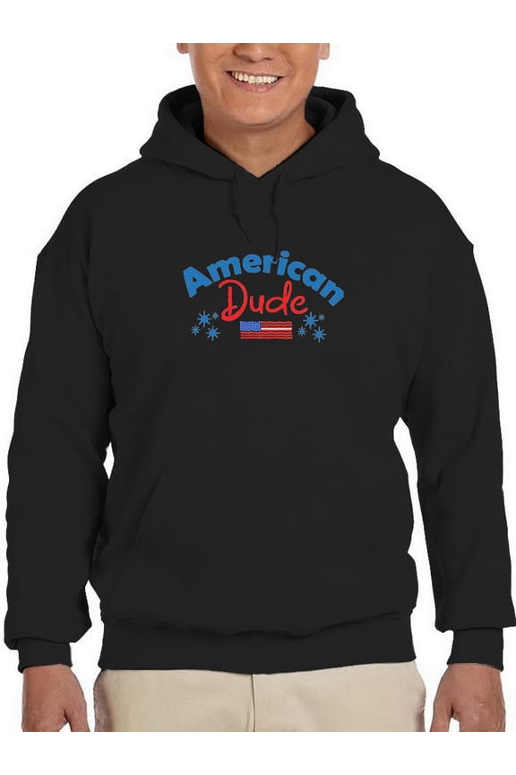 American Dude 4Th July Hoodie Men - Men Hoodie, Black, Medium
