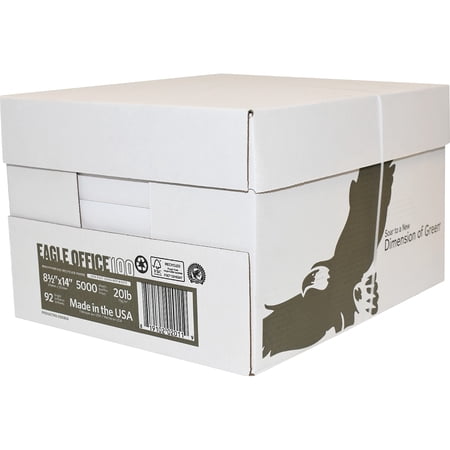 American Eagle Paper Mills 31550502CT Recycled Multipurpose Paper, 92 Bright, 20 Lb Bond Weight, 8.5 X 14, White, 500/ream, 5 Reams/carton