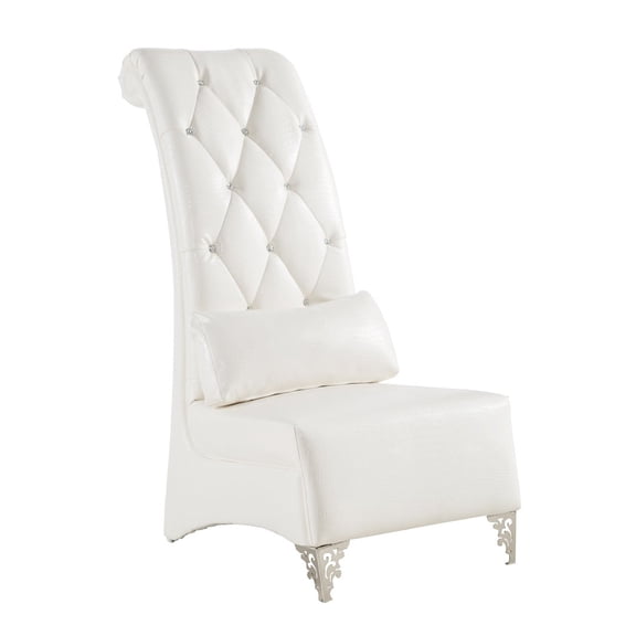American Eagle AE505-W Modern Chic White Faux Leather Accent Chair