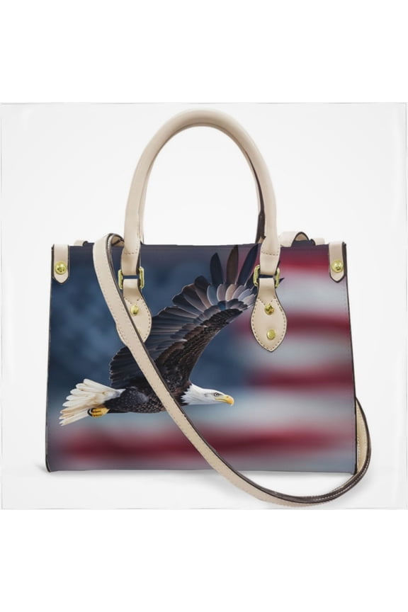 American Eagle, American Flag Cross Body Bags For Women Small Leather Female Handbags Fashion Top-Handle Totes