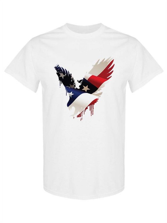 American Eagle And Flag T-Shirt Men -SPIdeals Designs, Male Large