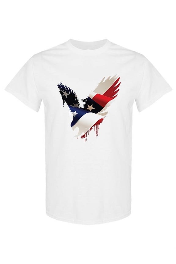 American Eagle And Flag T-Shirt Men -SPIdeals Designs, Male x-Large