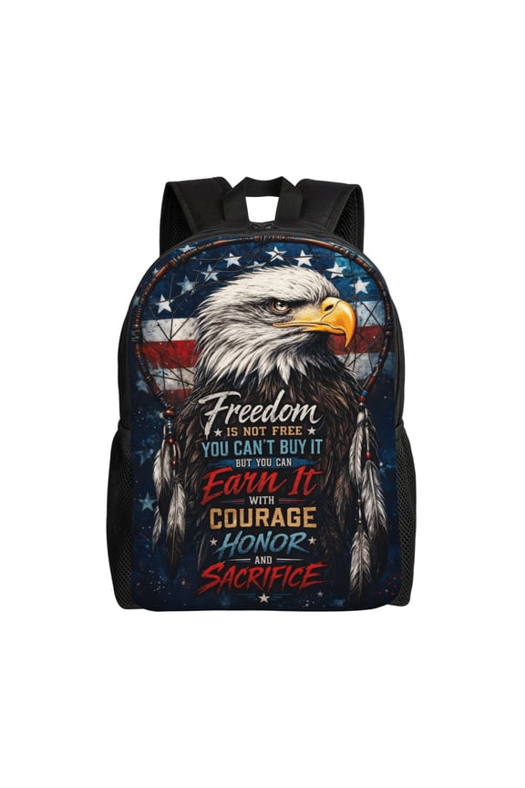 American Eagle Backpack Full Front Print Travel Laptop Bag for Men and Women