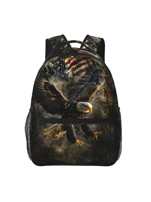 American Eagle Bald Eagle Backpack Lightweight Rucksack Travel Bag for Men and Women