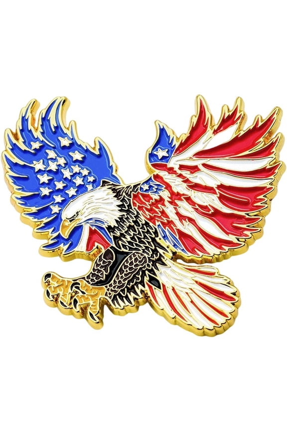 American Eagle Brooch Pin USA Flag Eagle Lapel Pin 4th of July Pin Badge for Independence Day Clothes Bags Accessories