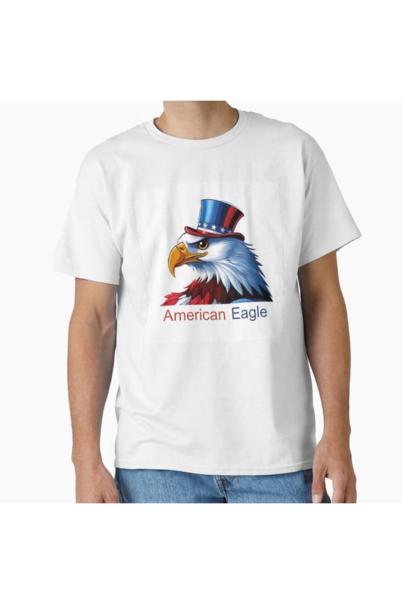 American Eagle Clipart Patriotic Graphic T-Shirt All Size S-5XL