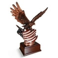 thumbnail image 1 of American Eagle Clutching Flag Medium Statue, 1 of 1