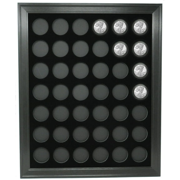 American Eagle Coins (Not Included) Wall Display Picture Frame Holds 42 Coins Made in the USA