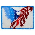 thumbnail image 1 of American Eagle Crochet Yarn Kits,Needlework Latch Hook Kit Unfinished Crocheting Rug Yarn Cushion Embroidery Carpet Set, 1 of 8