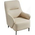 thumbnail image 1 of American Eagle EK-1018 Modern Cream Italian Top Grain Leather Accent Chair, 1 of 4