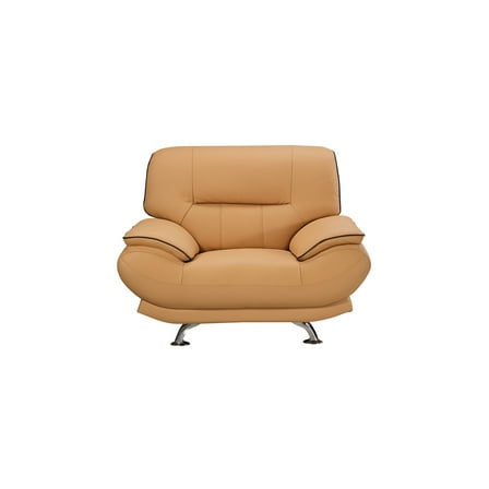 American Eagle EK-B118 Modern Contemporary Yellow Genuine Leather Chair