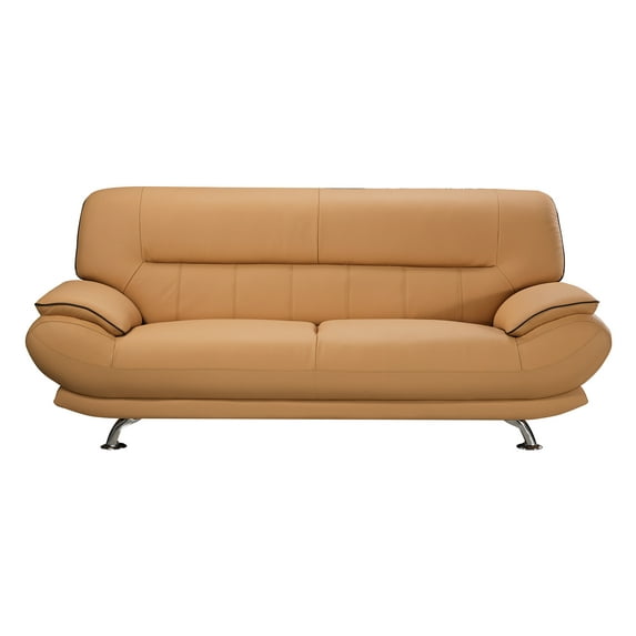 American Eagle EK-B118 Modern Contemporary Yellow Genuine Leather Sofa