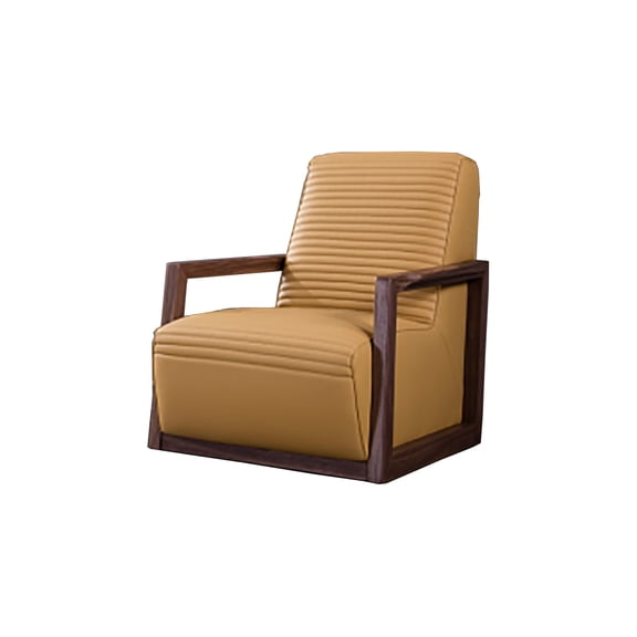 American Eagle EK-CH05-YO Modern Chic Yellow Leather Accent Chair