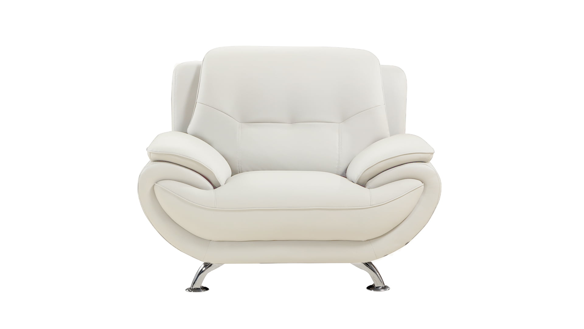 American Eagle EK9600-IV-CHR Modern Contemporary Ivory Genuine Leather Chair