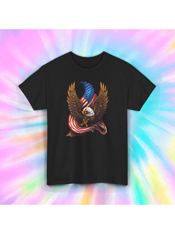 Flag Shirt | Patriotic USA Graphic Tee S-5XL | Bald Eagle Pride