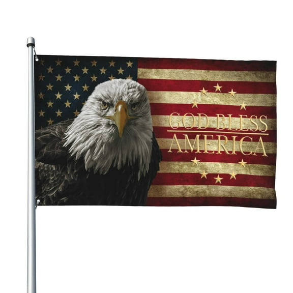 American Eagle Flags for Yard Outside Decorations 4x6 Ft Double Sided for Home Indoor Outdoor Lawn Balcony Corridor Party