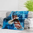 thumbnail image 1 of American Eagle Fleece Blanket for Bed, 75" x 90" Queen Size Eagle Fleece Throw Blanket for Men, Women and Kids - Super Soft Plush Eagle Blanket Throw Print Blanket for Eagle Lovers, 1 of 5