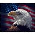 thumbnail image 1 of American Eagle Fleece Blanket for Bed, 75" x 90" Queen Size Eagle Fleece Throw Blanket for Men, Women and Kids - Super Soft Plush Eagle Blanket Throw Print Blanket for Eagle Lovers, 1 of 5