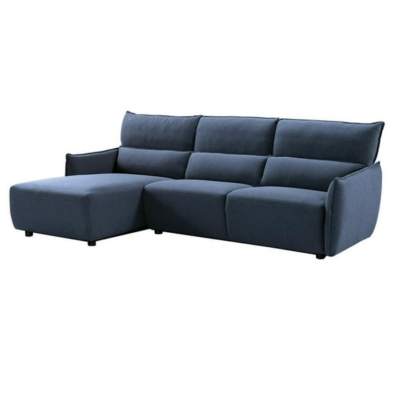 American Eagle Furniture Fabric Right Hand Sitting Sectional in Blue