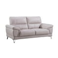 thumbnail image 1 of American Eagle Furniture Genuine Leather Loveseat in Light Gray Color, 1 of 2