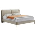 thumbnail image 1 of American Eagle Furniture Metal & Genuine Leather Queen Bed in Cream, 1 of 3