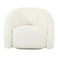thumbnail image 1 of American Eagle Furniture Modern Fabric and Wood Swivel Accent Chair in White, 1 of 2