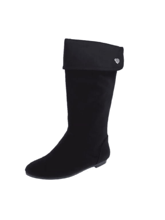 Girl's Sia Faux Suede Fold Over Boot Size 13.5