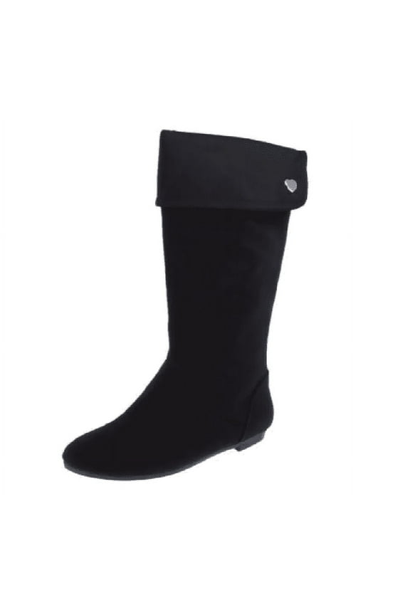 Girl's Sia Faux Suede Fold Over Boot Size 13.5