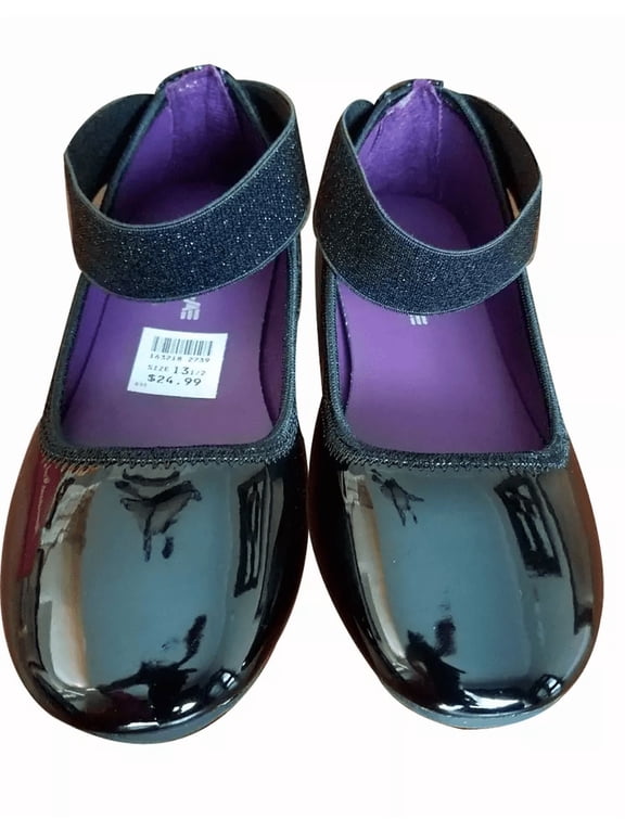 Kids Black Patent Ballet Shoes Size - 6
