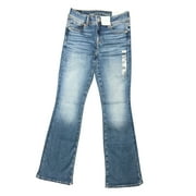 American Eagle MEDIUM BRIGHT INDIGO Womens Next Level Bootcut Jean, US 4 Short