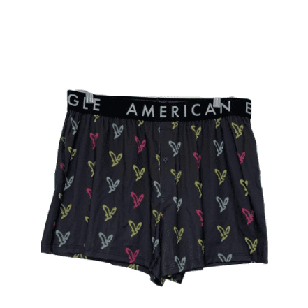 American Eagle Men's Flex Raven Black Boxer, 3 Packs Special, Size S