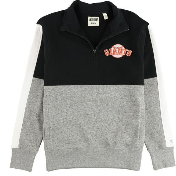 American Eagle Mens Giants Quarter Zip Sweatshirt, Black, Medium