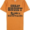 thumbnail image 1 of American Eagle Mens Great Smoky Mountains Graphic T-Shirt, Orange, Large, 1 of 2