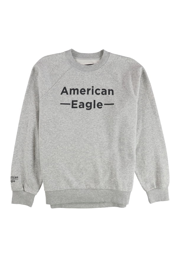 American Eagle Mens Logo Sweatshirt, Grey, Small