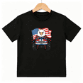 thumbnail image 1 of American Eagle Monster Truck Boys Graphic Tee, Patriotic 100% Cotton Kids Short Sleeve T-Shirt 4-13Y, 1 of 5