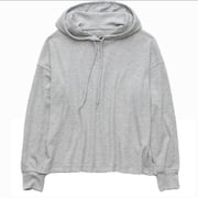 American Eagle Outfitters Oversized Waffle Hoodie in Gray - Small