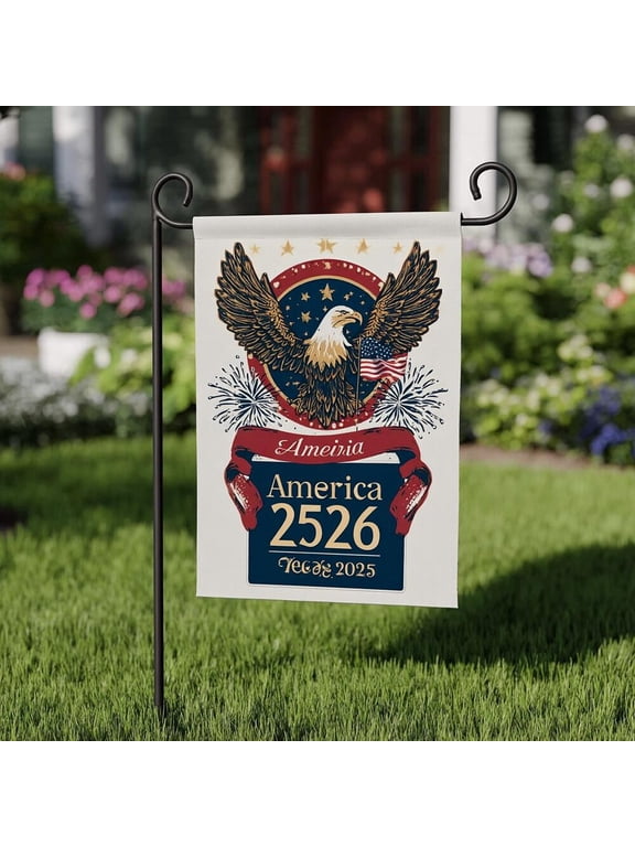 Patriotic Outdoor Flag 12x18 POLE NOT INCLUDED Garden Flag