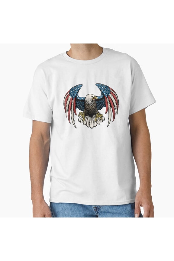 American Eagle Patriotic Shield T-Shirt All Size S-5XL