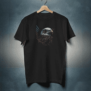 American Eagle Patriotic USA Wildlife Bird Of Prey Graphic Art - Daily Wear Essential H28966 T-Shirt, for Men and Women, Up to Size 5XL