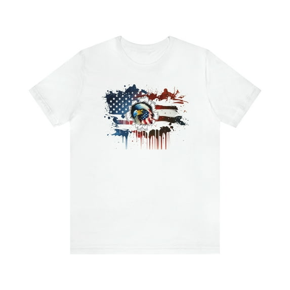 American Eagle Piercing Distressed USA Graphic | July 4th Shirt for Women