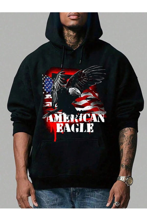 American Eagle Pride Retro Sweatshirt - Stylish & Unique Design, Comfortable Pullover, Machine Washable, Fall/Winter Wear 