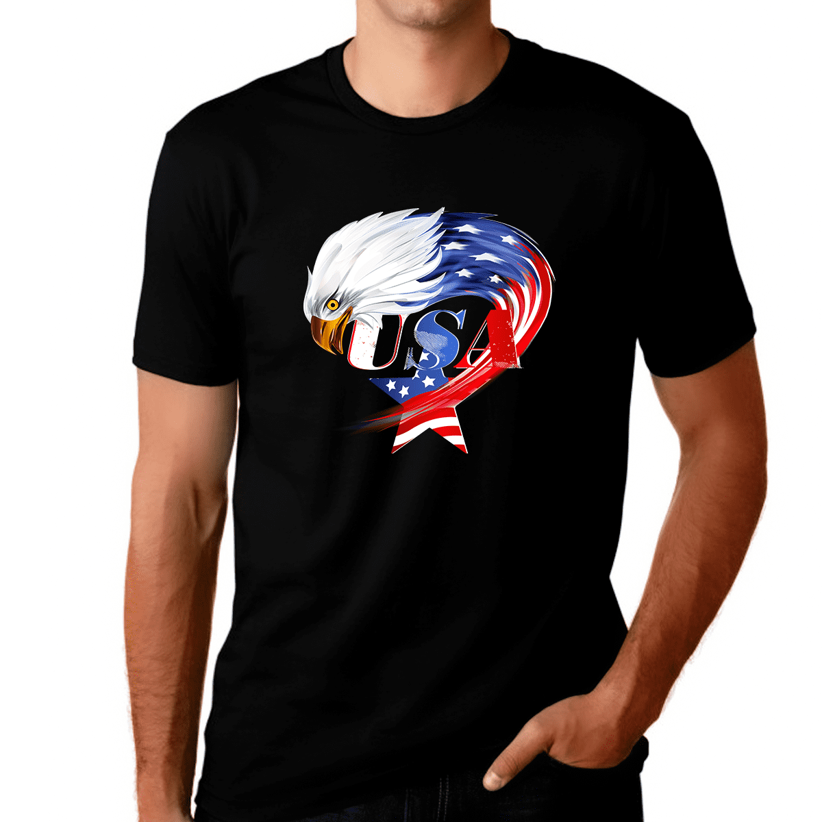 This Is My Pride Flag 4th of July Patriotic USA American Eagle T Shirt  Men's Tee