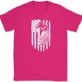 thumbnail image 1 of American Eagle T-Shirt Flag USA America 4th of July Patriot Pride Graphic Tee - Pink, 2XL, 1 of 1