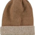 thumbnail image 1 of American Eagle Unisex Ribbed Beanie Hat, Brown, One Size, 1 of 2