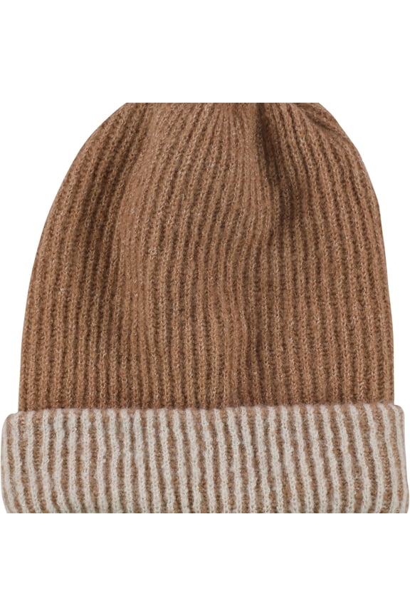 American Eagle Unisex Ribbed Beanie Hat, Brown, One Size