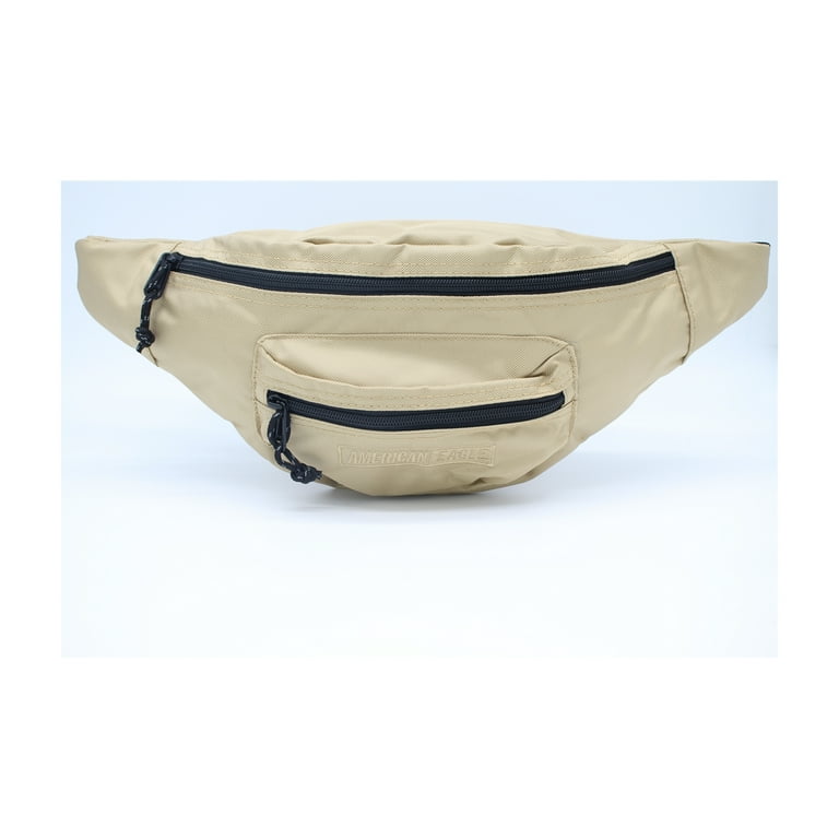 American Eagle Unisex Solid Fanny Lumbar Pack Beige Small 17 in. 22 in. Walmart