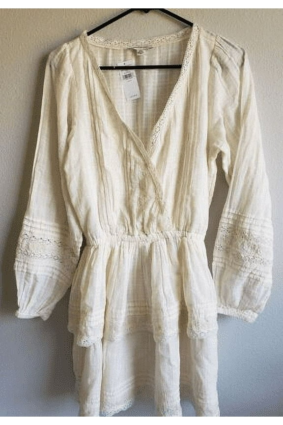 e WHITE Women's Long Sleeve Dress, US Small