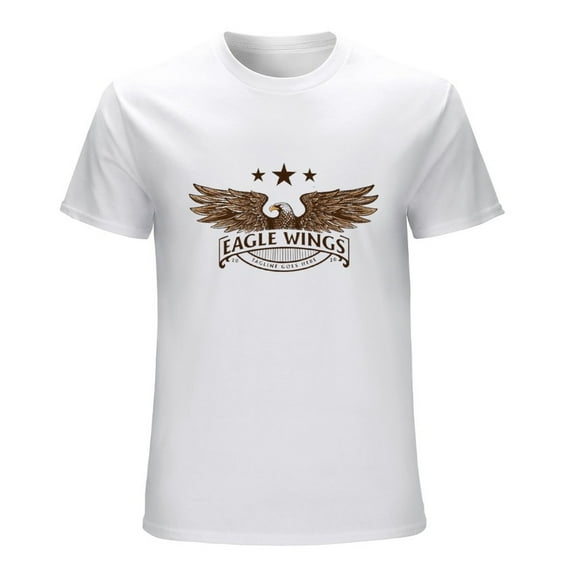 American Eagle Wings Tagline Goes Here Vintage T-shirt Mens Cotton Classic Crewneck Short Sleeve Tees Unisex White M