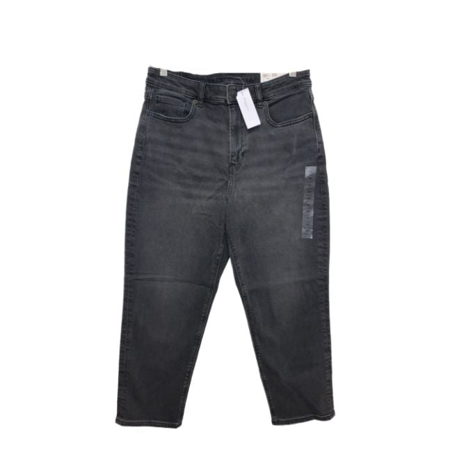 American Eagle Women's Mom Jean Stretch Washed Black Pants, 10 X-Short